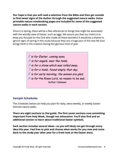 sample page from a science curriculum for homeschoolers